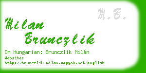 milan brunczlik business card